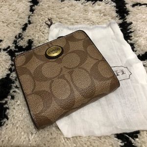 Coach bifold leather wallet